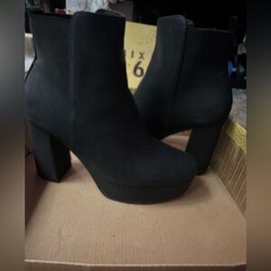 MIX 6 EDELL PLATFORM ANKLE BLACK BOOTS